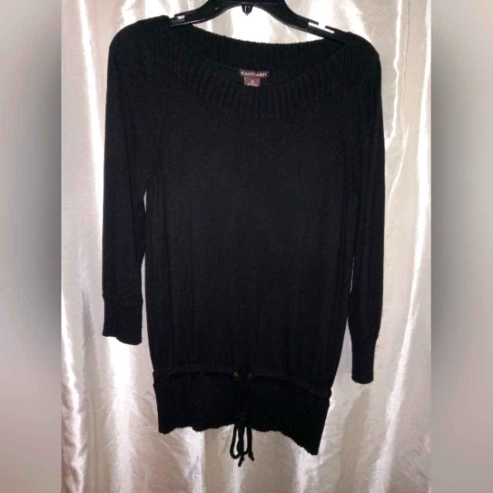 Elliot Lauren Silk/Cotton/Cashmere blend, black sweater, sz M